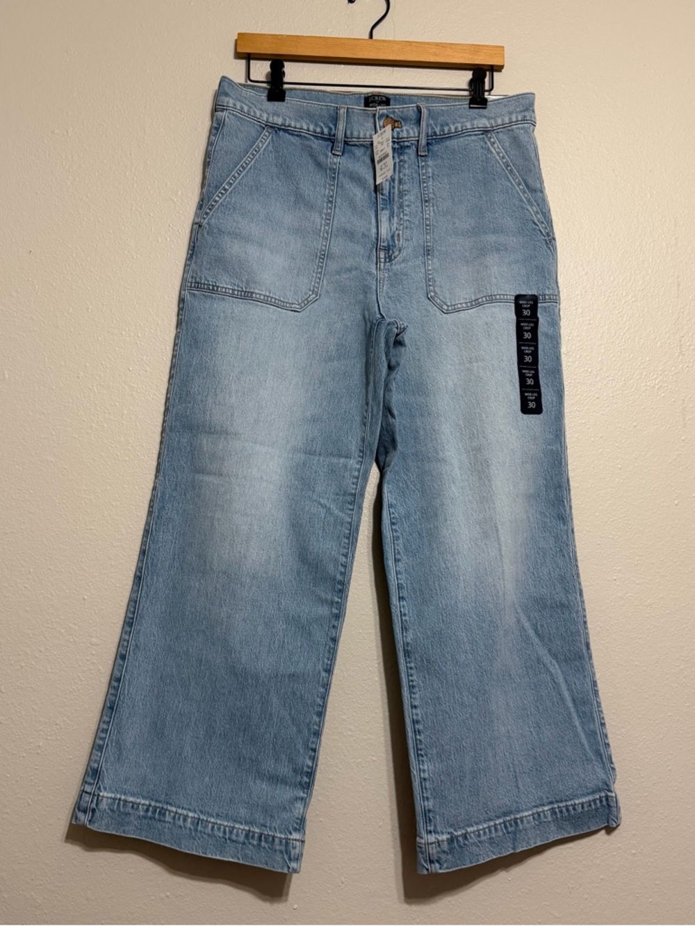 J. Crew Factory Light Blue Wide Leg Jeans 99% cotton